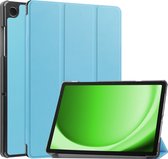 Hoesje Geschikt voor Samsung Galaxy Tab A9 Plus Hoes Case Tablet Hoesje Tri-fold - Hoes Geschikt voor Samsung Tab A9 Plus Hoesje Hard Cover Bookcase Hoes - Lichtblauw