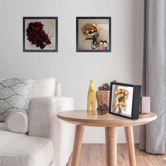 Fotolijst om te vullen, objectlijst diepe 3 cm, diepe fotolijst om te vullen, 20 x 20 cm, met transparante acrylplaat, 3D-lijst voor objecten, bloemen, bruiloftsboeket, wit Fotolijst om te vullen, objectlijst diepe 3 cm, diepe fotolijst om te vullen, 20 x 20 cm, met transparante acrylplaat, 3D-lijst voor objecten, bloemen, bruiloftsboeket, wit
