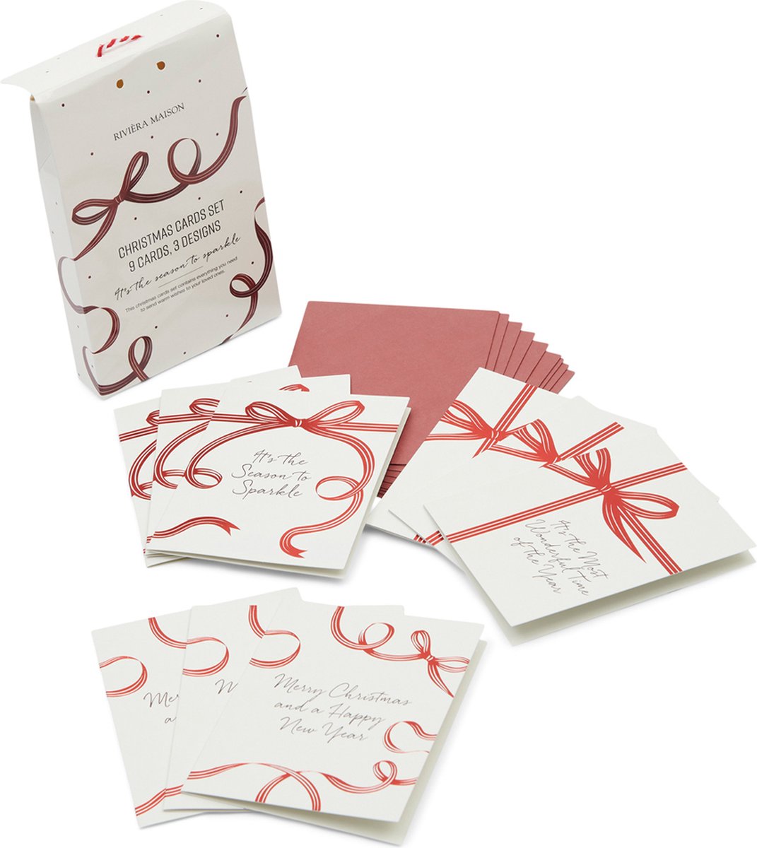 Riviera Maison Glitter Kerstkaarten Season To Sparkle Cards Wit 9