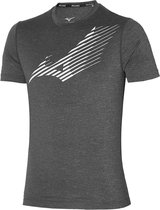 Mizuno t-shirt Core Graphic RB | antraciet-wit (Maat: M)