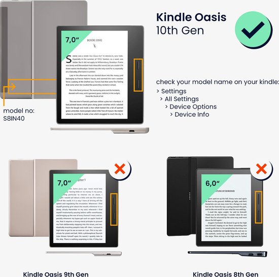 kwmobile e-reader hoesje geschikt voor Amazon Kindle Oasis 10. Generation hoes - E reader flip case met magnetische sluiting - Ereader cover - Klaprozen design in rood / groen / beige van Merkloos — afbeelding 3