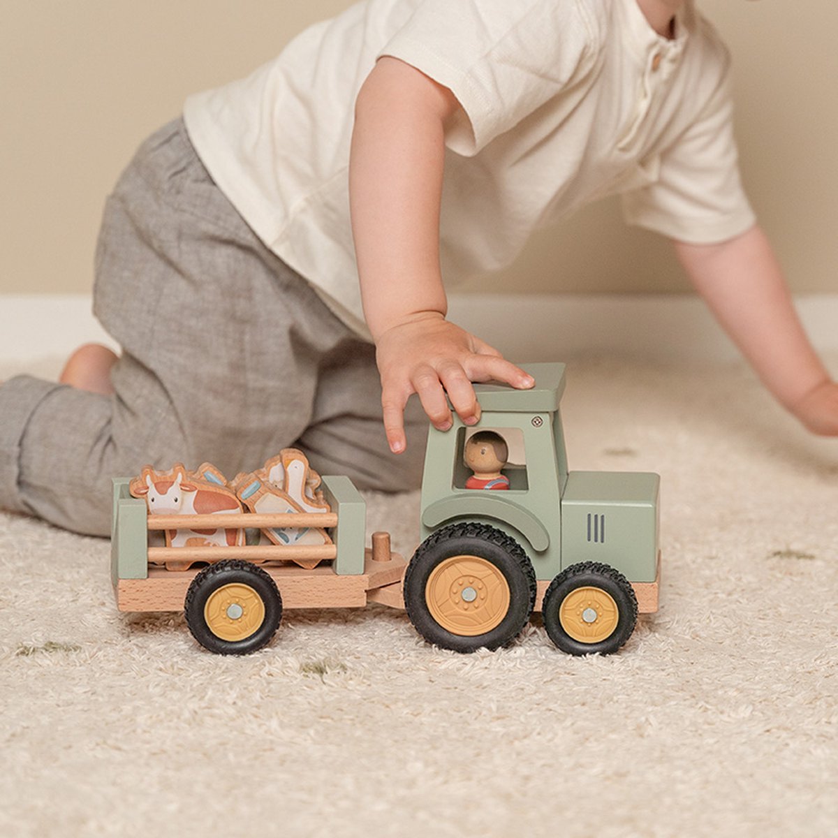 Little Dutch - Tractor met Trailer FSC - Little Farm — afbeelding 5