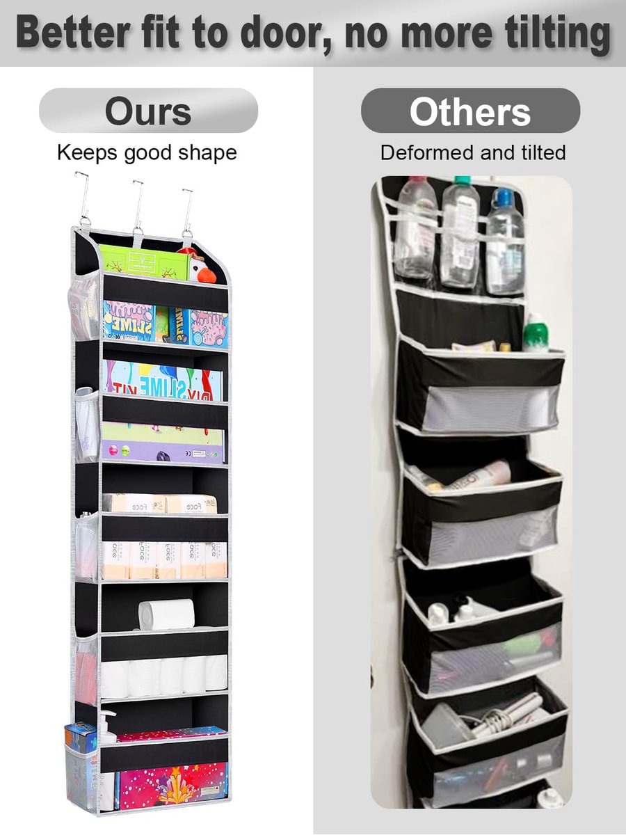 GBLAVM Hangrek, hangorganizer met 5 netvakken en 8 klittenbandjes, hangende opbergkast, knuffeldier, opbergen, hangende organizer voor deur, organizer, slaapkamer, kinderkamer, badkamer