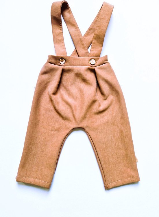 Marceau baby tuinbroek - verstelbaar houten knopen | Jurkjes & Jumpsuits | Moonbloom Création