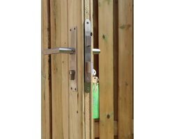 Hermic Tuindeurbeslag met slot - RVS Poortslot - Complete set