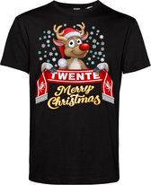 T-shirt kind Twente | Foute Kersttrui Dames Heren | Kerstcadeau | FC Twente supporter | Zwart | maat 92