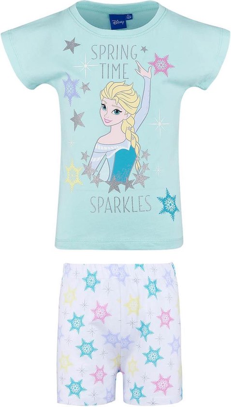 Oogverblindend twaalf Anoniem Disney Frozen Pyjama met korte mouw - lichtblauw - Maat 140 | bol.com