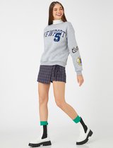 Koton 3WAL10643IK Volwassenen Vrouwen Sweatshirt Single - GRIJZE MELANGE - XL