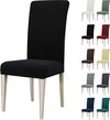 stoelhoezen set van 2 stoelhoezen, elastisch, afneembaar, wasbaar, universele stoelhoezen voor stoelen, stoelovertrekken voor hotel, banket, keuken, restaurant, bruiloft, feest, zwart