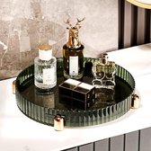 Make-up parfumorganizer, 360° roterende cosmetische organisator, schoonheidsorganisator, cosmetische lade met grote capaciteit voor kaptafel, badkamerijdelheid aanrecht, groen