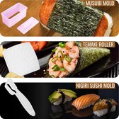 Sushi Making Kit 22 stuks - Sushi Chef Mes, 2 Sushi Rolling Mats, Onigiri Mould, Rijstbal Maker met lepel, Musubi Press Mould, Temaki Roller, Nigiri