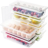 Produce Saver Containers, 1.5 Litre Food Storage Containers for Fridge with Lid, Meat, Fish Fresh and Dry (Pack of 6)