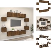 vidaXL TV-meubelset - 80 x 30 x 30 cm - 30.5 x 30 x 30 cm - Bruineiken - Kast
