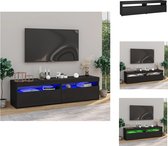 vidaXL TV-meubel - Moderne stijl - Mediakasten - 75x35x40 cm - LED-verlichting - Kast