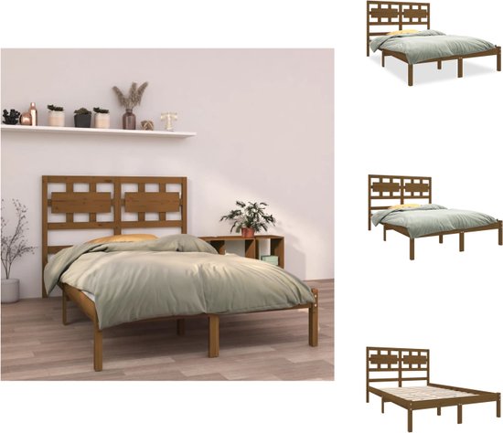 vidaXL Minimalistisch Massief Grenen Houten Bedframe 180