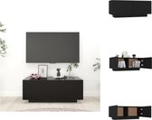 vidaXL TV-meubel - Hifi-kast - 100 x 35 x 40 cm - Zwart - Duurzaam - Kast