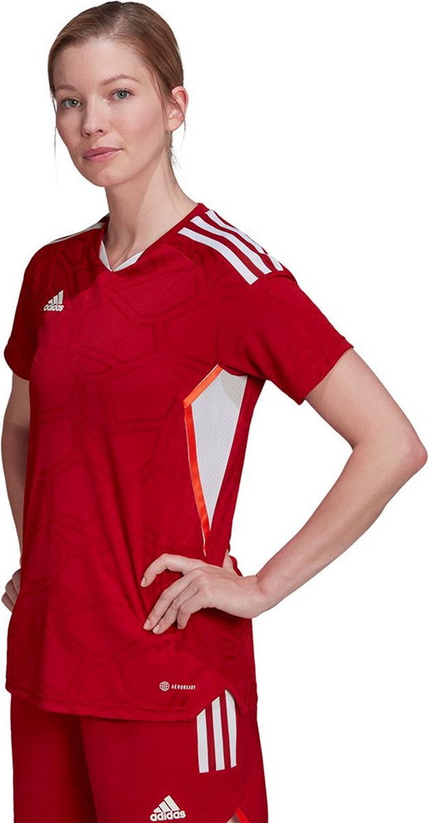 Adidas Condivo 22 Md T-shirt Met Korte Mouwen Rood S Vrouw