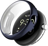 Watch case screenprotector - hoesje - geschikt voor Google Pixel Watch 2 - donkerblauw