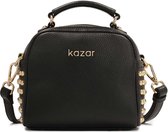 Black small handbag with rhinestones