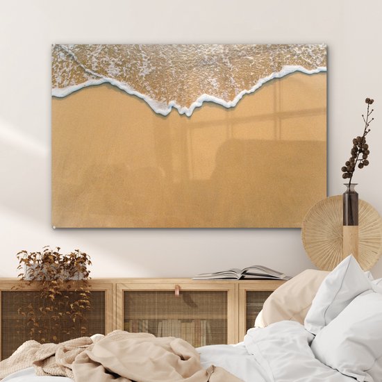 MuchoWow® Peinture sur verre 120x80 cm - Peinture sur verre acrylique - Plage - Été - Mer - Photo sur verre - Peintures