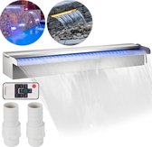 Velox Waterval - Tuin | LED - Verlichting - Vijver - Fontein - Eenvoudig - Afstandsbediening - Roestvrij staal - Waterval Buiten
