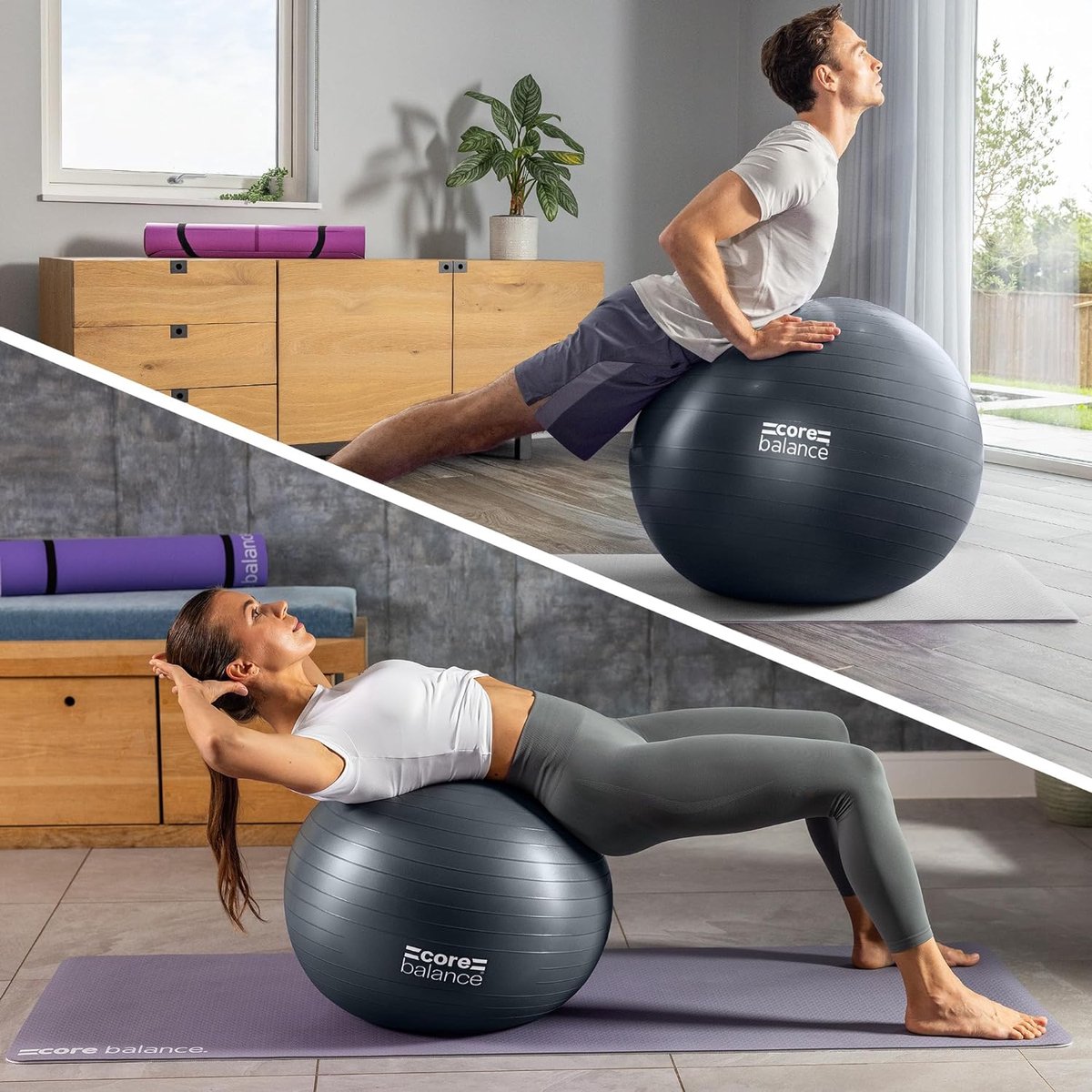 Trider Ballon de Yoga, Ballon d'Exercice pour Entraînement