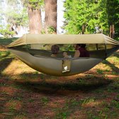 Hamac Plein air 3 en 1 avec moustiquaire et parasol, hamac de camping ultraléger avec une capacité de charge de 200 kg pour l'extérieur, le Camping, la Marche