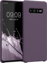 kwmobile telefoonhoesje geschikt voor Samsung Galaxy S10 Plus / S10+ - Hoesje met siliconen coating - Smartphone case in Bleke iris