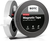BOTC Bande magnétique autocollante - 5m x 2cm - Bande magnétique avec bande adhésive - Bande magnétique autocollante