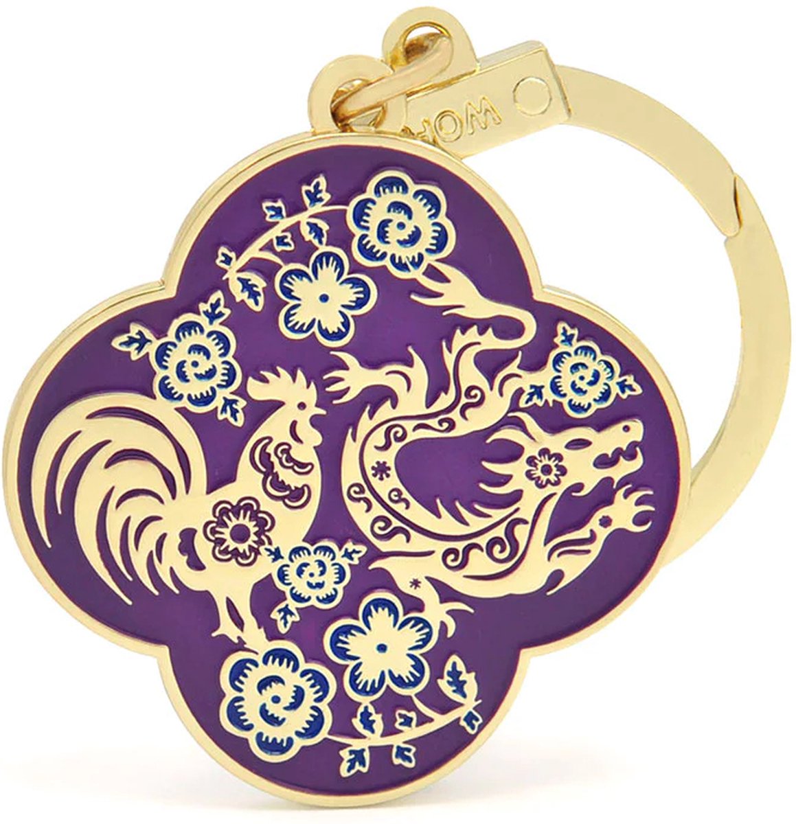 Sleutelhanger Secret Friend Amulet (Draak/Dragon & Haan/Rooster)