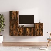 vidaXL TV-meubelset - Gerookt eiken - 80 x 34.5 x 40 cm - wandgemonteerd - Kast
