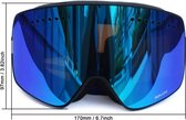 Livano Skibril - Ski Zonnebril - Dames - Heren - Wintersport - Winddicht - UV-Bescherming - Ski Gadgets - Grijs Met Rood