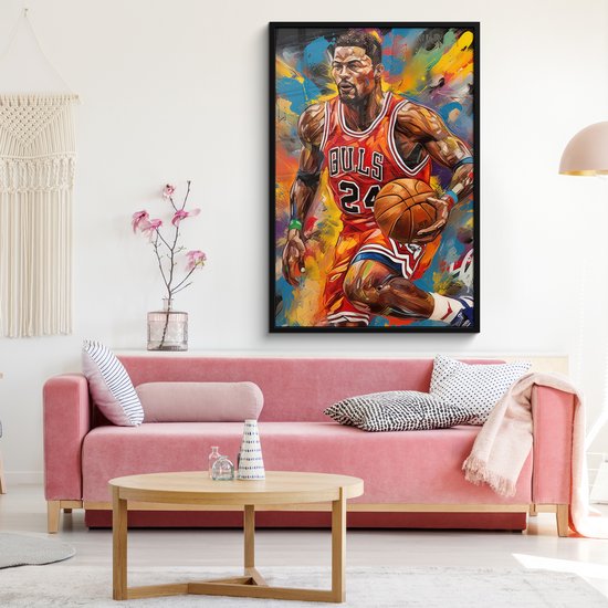 Cadre photo avec poster 80x120 cm - Basketbal - Photo dans cadre chambre -  Décoration... | bol
