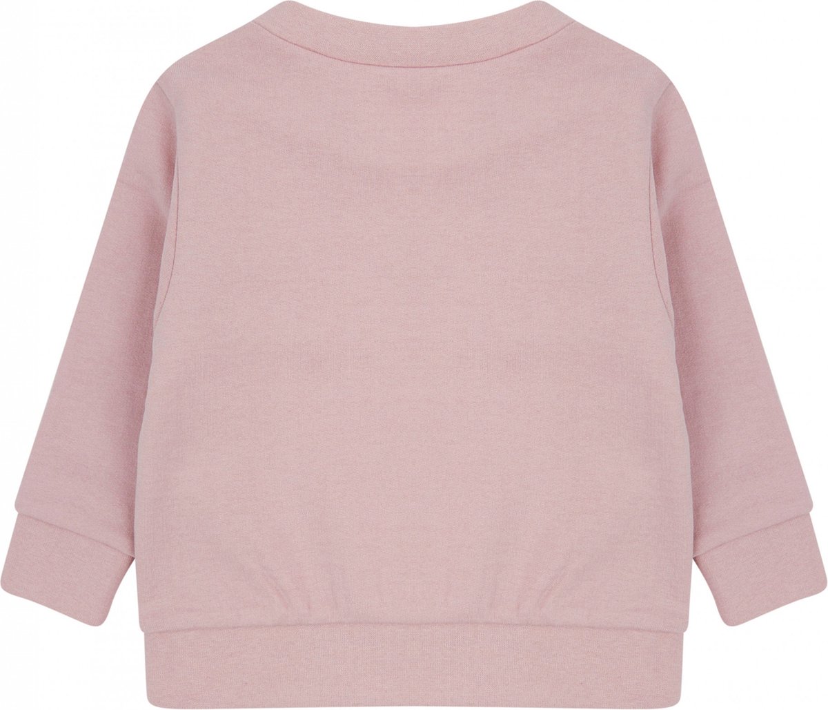 Sweatshirt Kind 6/12M Larkwood Ronde hals Lange mouw Soft pink 60% Katoen, 40%