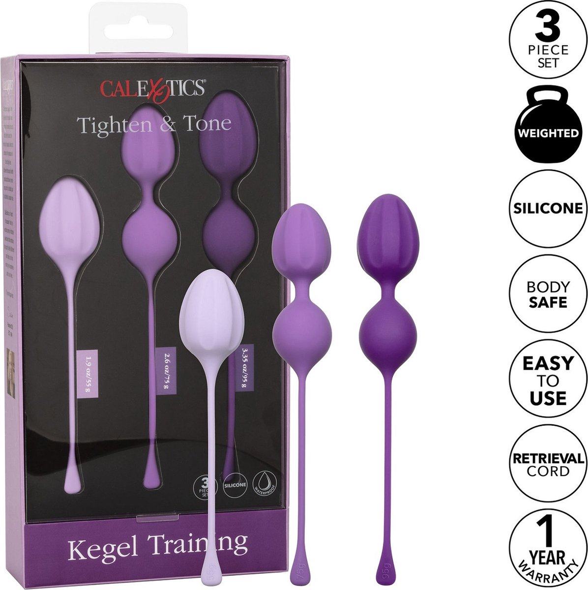 Goedkoopste Vaginale balletjes Kegel Training 3 Pcs Paars