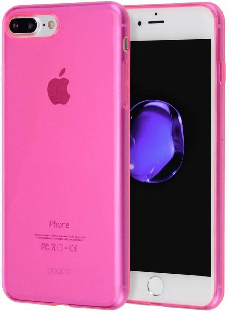 Roze Transparant TPU Hoesje Geschikt voor de iPhone 8 Plus