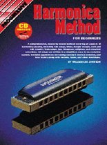 Boek 'Progressive Harmonica Method for Beginners' met Hohner-mondharmonica in beeld. Bevat CD.