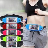 Sports heuptas waist band sportband waterproof running smartphone tas iphone tas belt geschikt voor iphone 6/7/8. Zwart