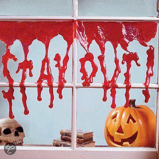 winkelwagen samenzwering oog Halloween raamdecoratie bloody words | bol.com