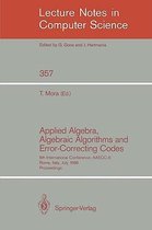 Applied Algebra, Algebraic Algorithms and Error-Correcting Codes