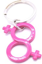 Metalmorphose Vrouwen Sleutelhanger Lesbi Gaypride Cadeau Accessoire- roze