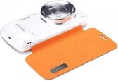 Rock Elegant Side Flip Case Orange Samsung Galaxy S4 Zoom