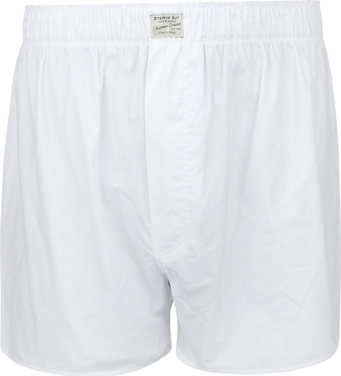 Steppin' Out Boxershort Solid Poplin Wit - Maat S - Heren - Boxershorts