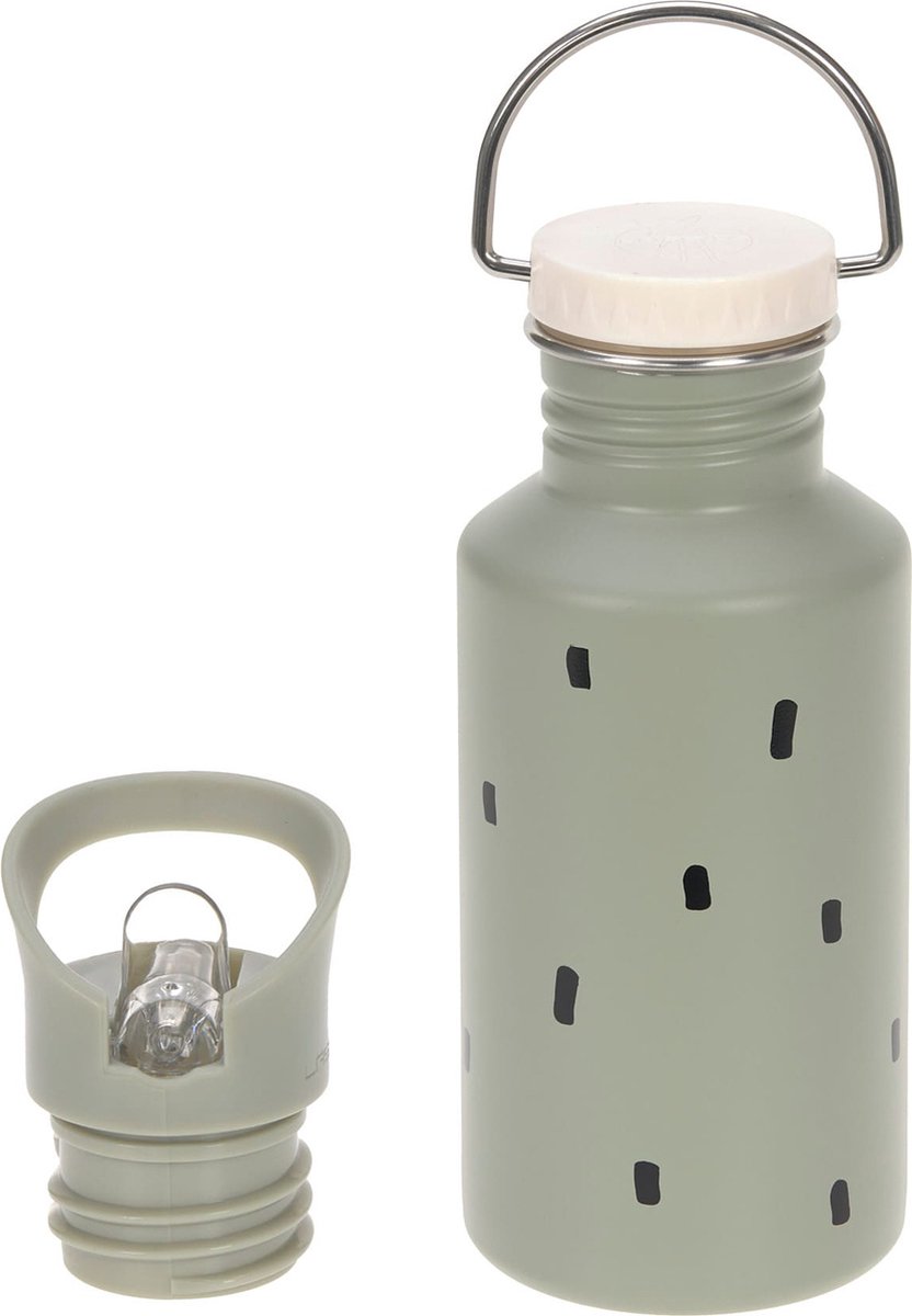 Lässig Bottle - Stainless Steel - Happy Prints - Light Olive