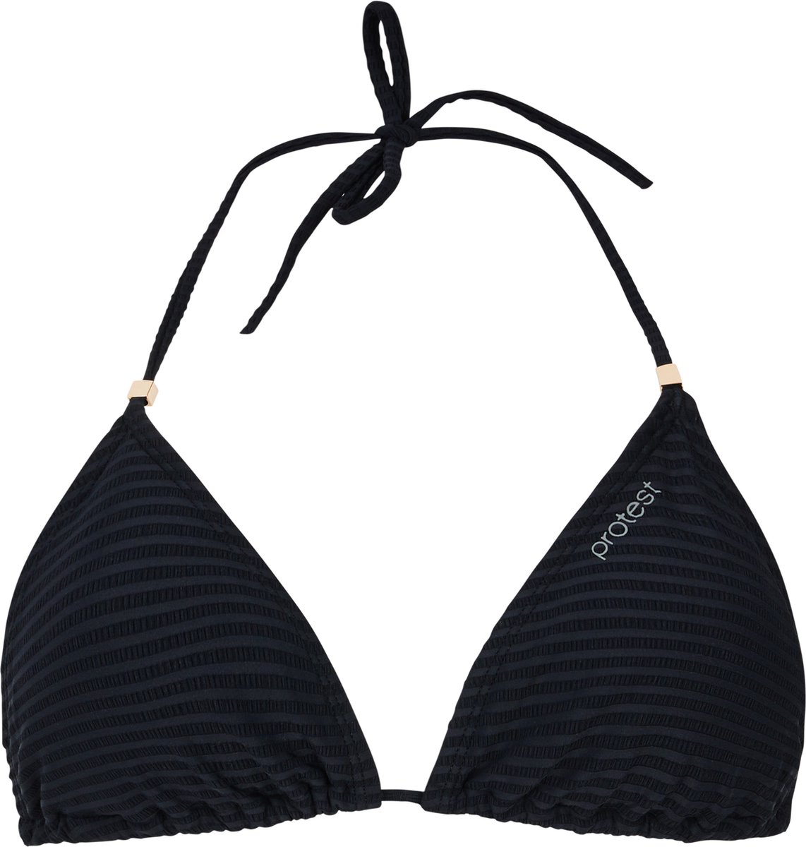 Protest MIXAleias – Triangel bikini top Dames – Koordsluiting – Uitneembare vulling – Mix & Match Zwart