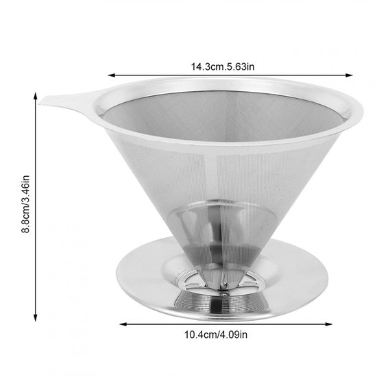 Westmark permanente koffiefilter van kunstof in zwart & rvs