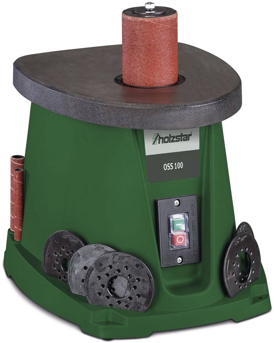 Oscillerende spindelschuurmachine max. schuurhoogte 116 mm 0,45 kW 230V inclusief accessoires Holzstar OSS100