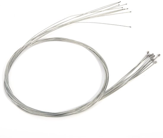 Universele remkabel voor fiets, 2,5 m bowdenkabel 1,1 m voorwiel bowdenkabel (met eindkap) voor mountainbike, normale en stadsfiets, zwart