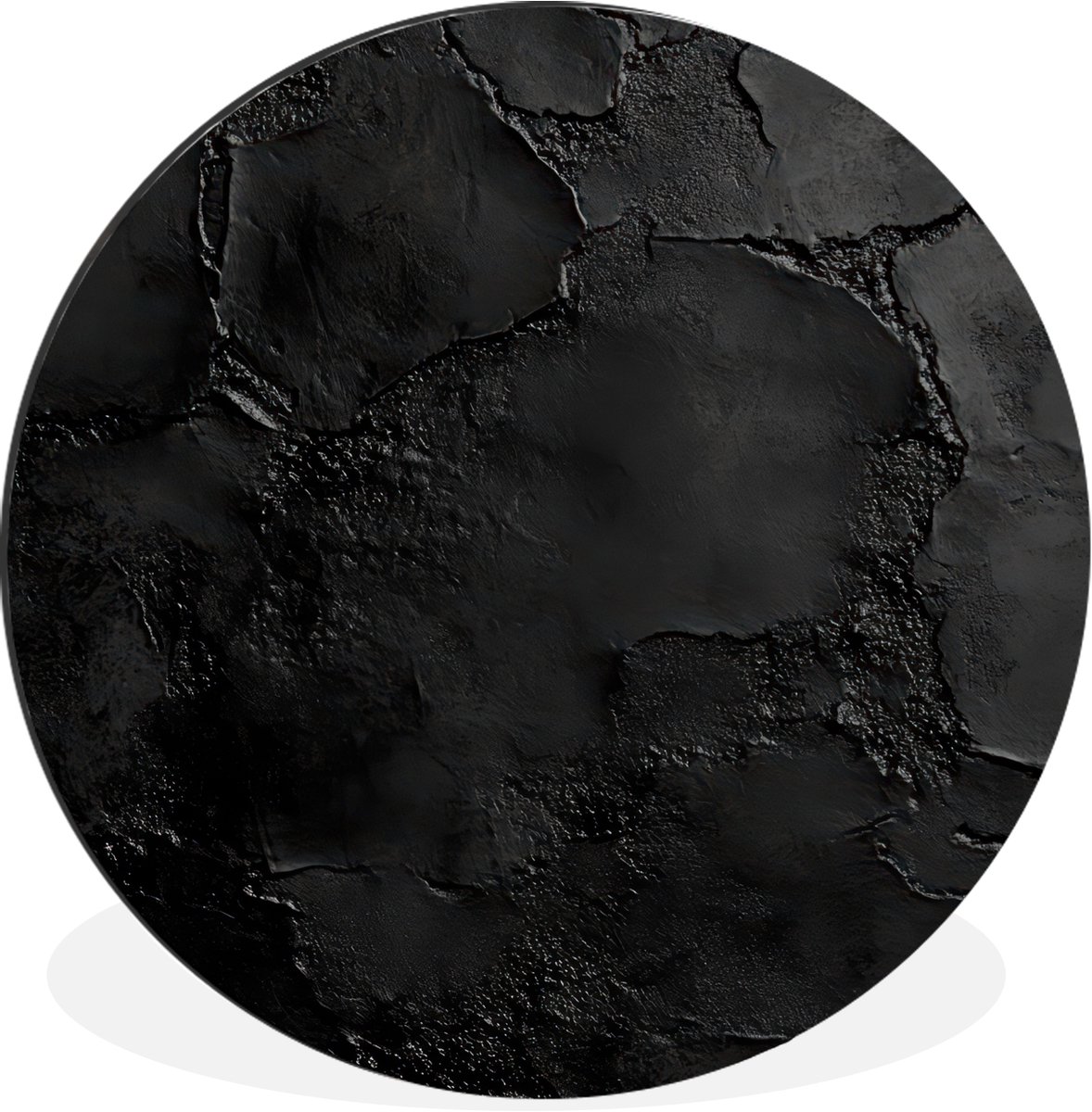 WallCircle - Wandcirkel - Muurcirkel - Zwart - Verf - Aluminium - Dibond - 60x60 cm - Binnen en Buiten