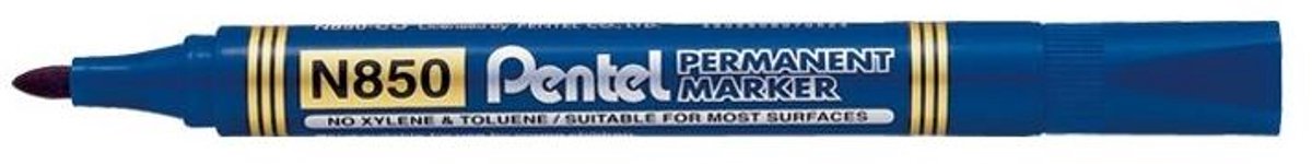 Pentel permanente marker N850-C, blauw 12 stuks
